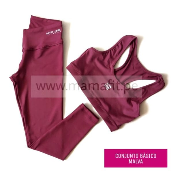 Conjunto básico malva (talla S-M)
