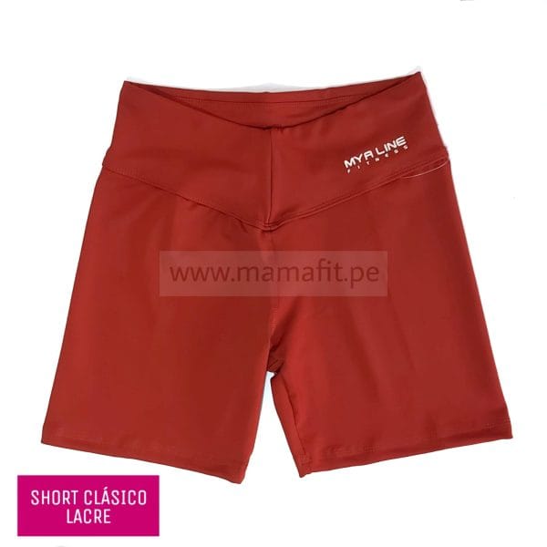 Short deportivo clásico lacre (S y M)