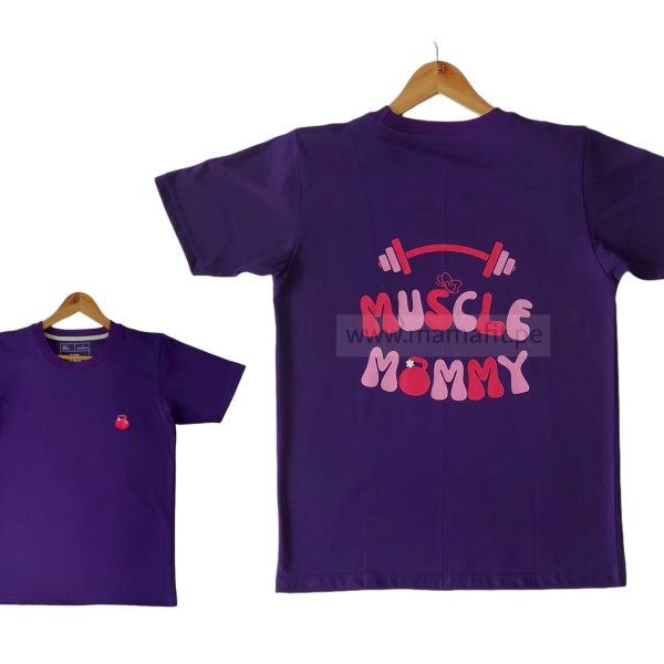 Polo deportivo Muscle Mommy morado (L) - Imagen 3
