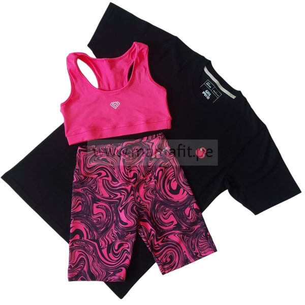 Conjunto deportivo fucsia (talla L)