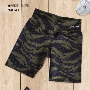Biker print verde militar (talla L)