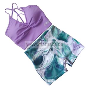 Conjunto deportivo print lila (S-M)