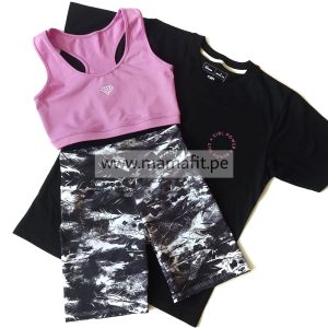 Conjunto print blanco (talla L)