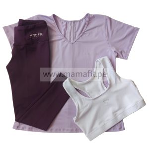 Conjunto deportivo violeta (S-M)