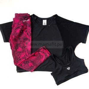 Conjunto print fucsia (talla L)