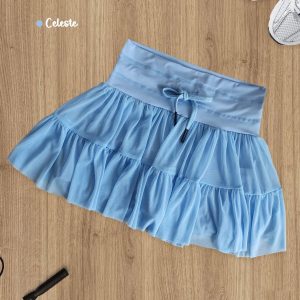 Falda short siena celeste (S y M)