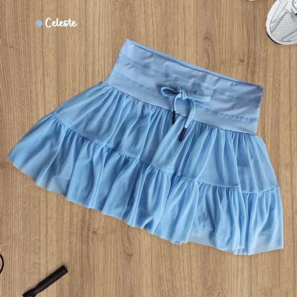 Falda short siena celeste (S y M)