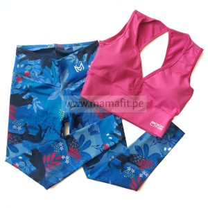 Conjunto deportivo print azulino (Talla L)