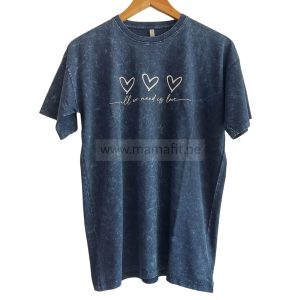 Polo oversize love azul marino