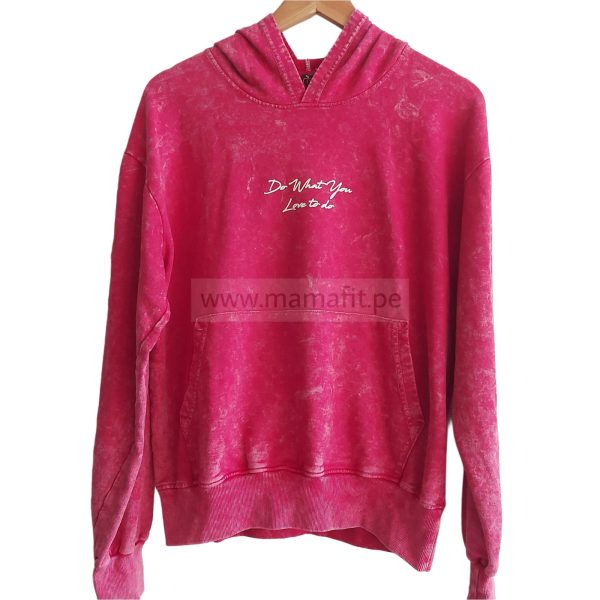 Polera oversize love fucsia