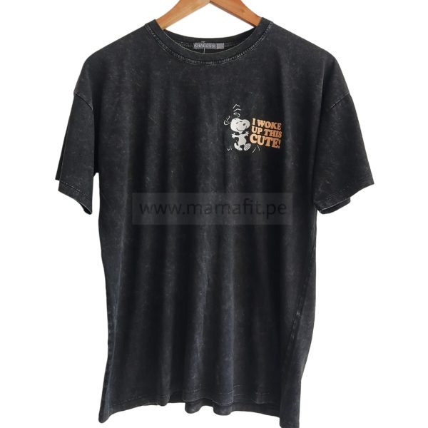 Polo oversize snoopy negra (S-M-L)