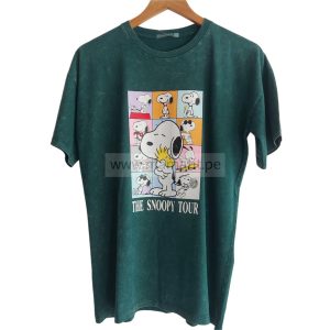 Polo oversize snoopy verde (S-M-L)