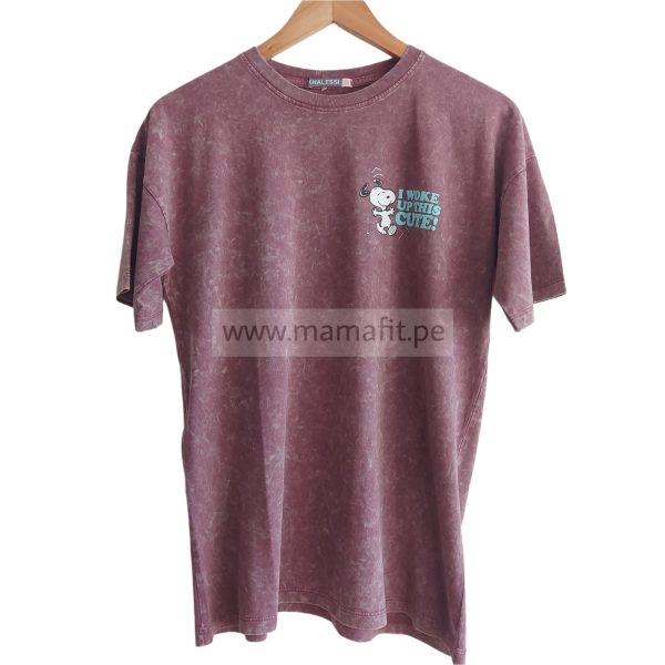 Polo oversize snoopy rosa (S-M-L)