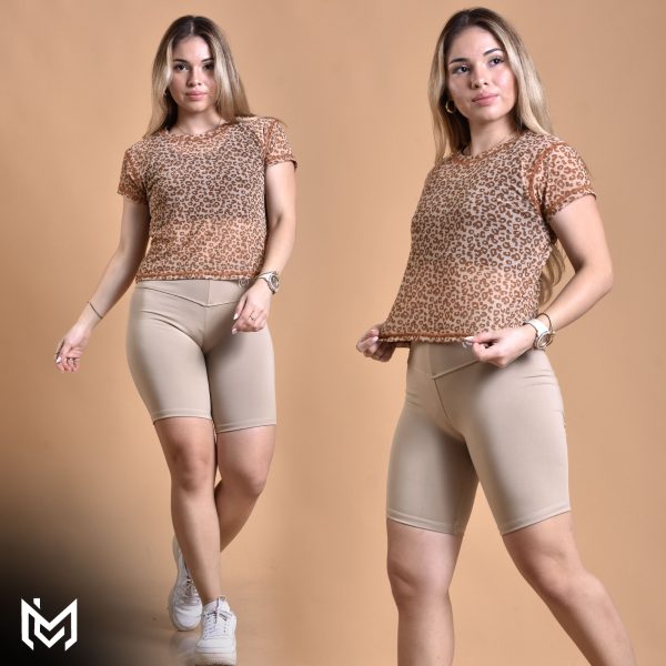 Sudadera tull animal print beige (S-M) - Imagen 3