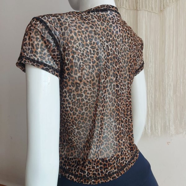 Sudadera tull animal print marrón (S-M) - Imagen 2