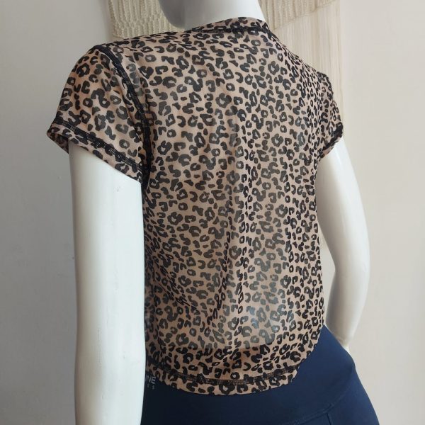 Sudadera tull animal print beige (S-M) - Imagen 2