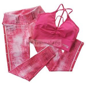 Conjunto print fucsia (S-M)