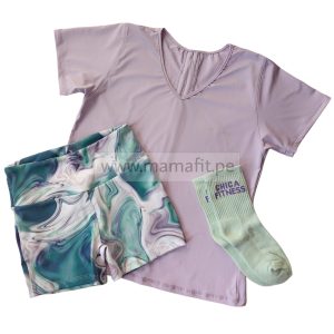 Conjunto deportivo print lila (S-M)