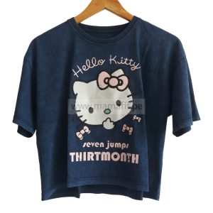 Crop oversize hello kitty azul