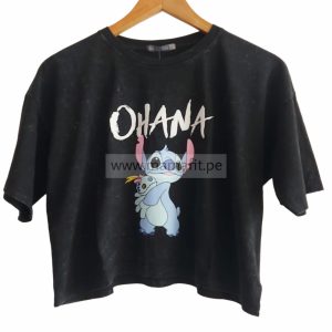 Crop oversize ohana negro