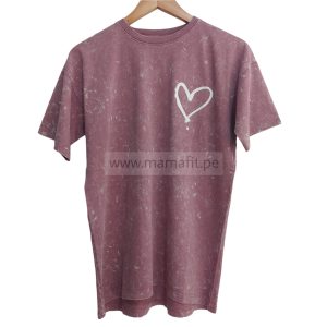 Polo oversize love guinda