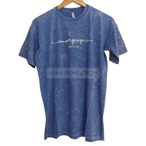 Polo oversize amor propio azul