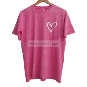Polo oversize love fucsia