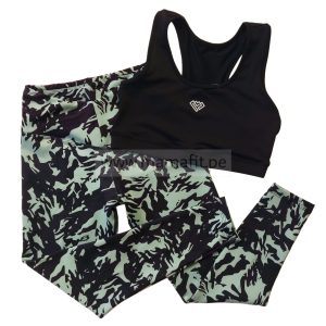 Conjunto print menta (S-M)