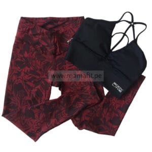 Conjunto print guinda (S-M)