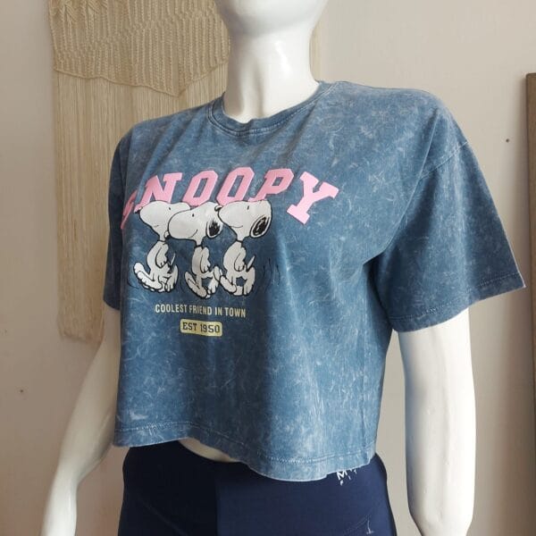 Polo crop oversize snoopy - Imagen 2