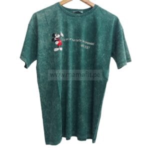 Polo oversize mickey verde