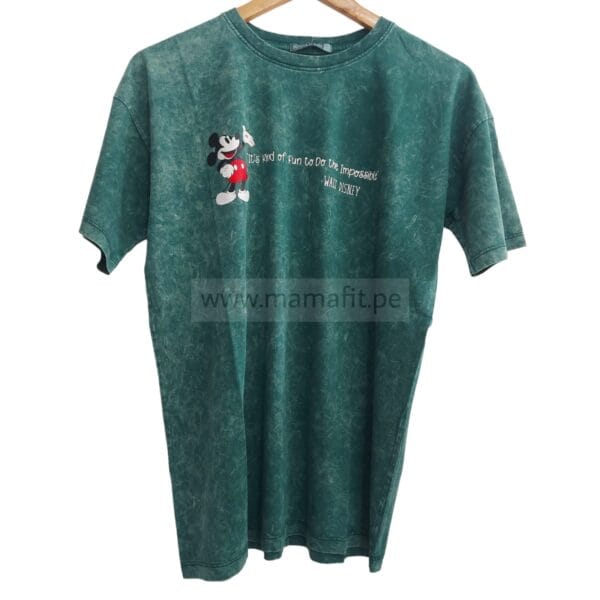Polo oversize mickey verde