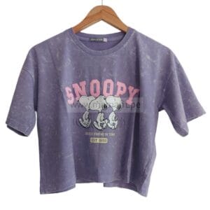 Polo crop oversize snoopy