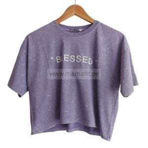 Polo crop oversize lila